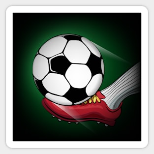 Football theme with shooting ball Sticker